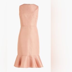 Unique J Crew Strapless Blush Cotton Poplin Midlength Summer Dress